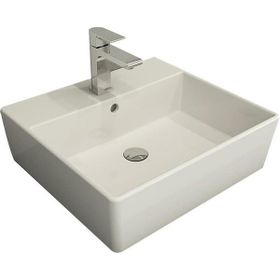 Bocchi Milano 50 cm Çanak Parlak Beyaz Lavabo