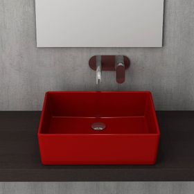 Bocchi Milano 50 cm Çanak Parlak Kırmızı Lavabo