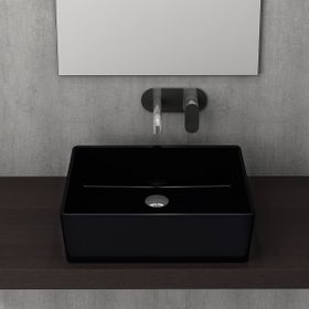 Bocchi Milano 50 cm Çanak Parlak Siyah Lavabo