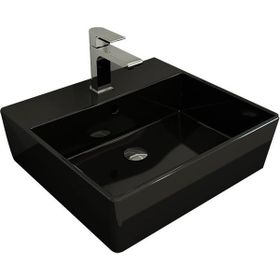 Bocchi Milano 50 cm Çanak Parlak Siyah Lavabo
