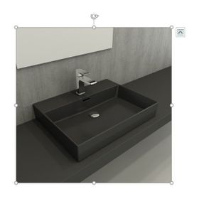 Bocchi Milano 60 cm Çanak Mat Antrasit Lavabo