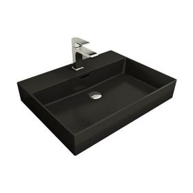 Bocchi Milano 60 cm Çanak Mat Siyah Lavabo