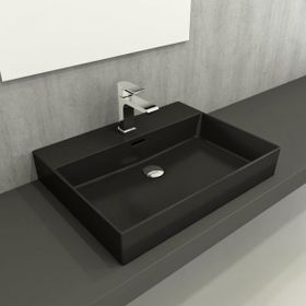 Bocchi Milano 60 cm Çanak Mat Siyah Lavabo
