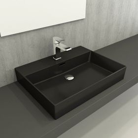 Bocchi Milano 60 cm Çanak Mat Siyah Lavabo