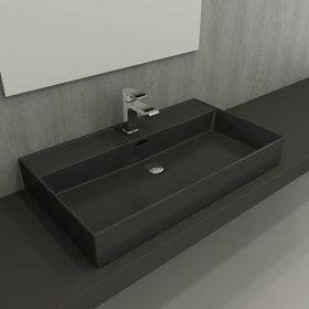 Bocchi Milano 80 cm Çanak Mat Antrasit Lavabo