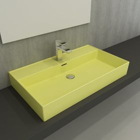 Bocchi Milano 80 cm Çanak Mat Sarı Lavabo