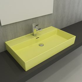 Bocchi Milano 80 cm Çanak Mat Sarı Lavabo