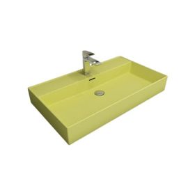 Bocchi Milano 80 cm Çanak Mat Sarı Lavabo