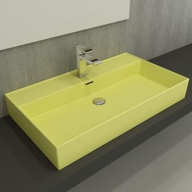 Bocchi Milano 80 cm Çanak Mat Sarı Lavabo