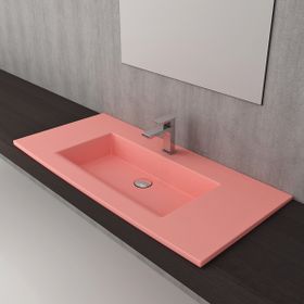 Bocchi Milano Etajerli 100 cm Mat Somon Lavabo