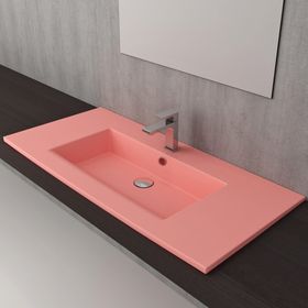 Bocchi Milano Etajerli 100 cm Mat Somon Lavabo