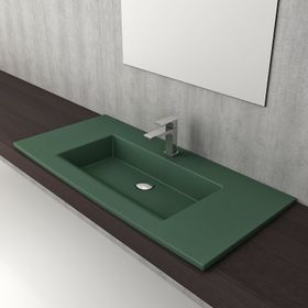 Bocchi Milano Etajerli 100 cm Parlak Beyaz Lavabo
