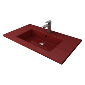 Bocchi Milano Etajerli 100 cm Parlak Kırmızı Lavabo