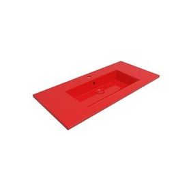Bocchi Milano Etajerli 100 cm Parlak Kırmızı Lavabo