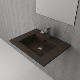 Bocchi Milano Etajerli 60 cm Mat Kahve Lavabo