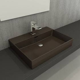 Bocchi Milano Etajerli 60 cm Mat Kahve Lavabo
