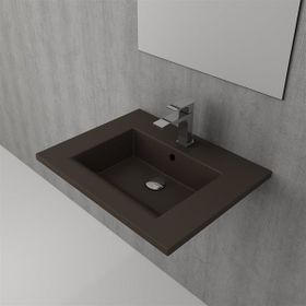 Bocchi Milano Etajerli 60 cm Mat Kahve Lavabo