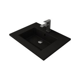 Bocchi Milano Etajerli 60 cm Mat Siyah Lavabo