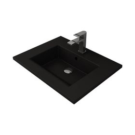 Bocchi Milano Etajerli 60 cm Mat Siyah Lavabo