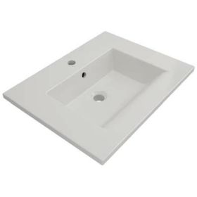 Bocchi Milano Etajerli 60 cm Parlak Beyaz Lavabo