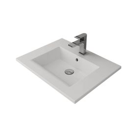 Bocchi Milano Etajerli 60 cm Parlak Beyaz Lavabo