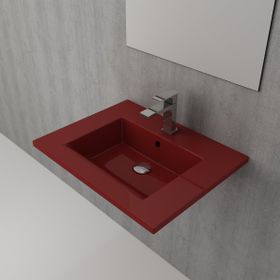 Bocchi Milano Etajerli 60 cm Parlak Kırmızı Lavabo