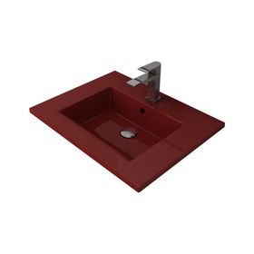 Bocchi Milano Etajerli 60 cm Parlak Kırmızı Lavabo