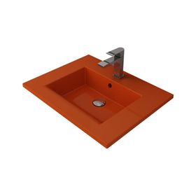 Bocchi Milano Etajerli 60 cm Parlak Turuncu Lavabo