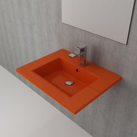 Bocchi Milano Etajerli 60 cm Parlak Turuncu Lavabo