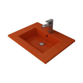 Bocchi Milano Etajerli 60 cm Parlak Turuncu Lavabo
