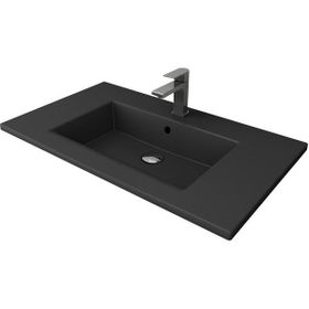 Bocchi Milano Etajerli 80 cm Mat Antrasit Lavabo