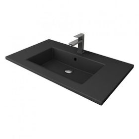 Bocchi Milano Etajerli 80 cm Mat Antrasit Lavabo