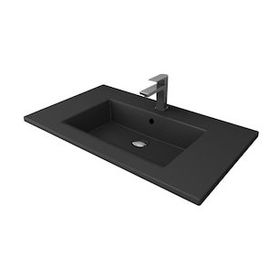 Bocchi Milano Etajerli 80 cm Mat Antrasit Lavabo