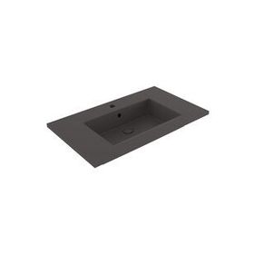 Bocchi Milano Etajerli 80 cm Mat Antrasit Lavabo
