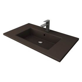 Bocchi Milano Etajerli 80 cm Mat Kahve Lavabo