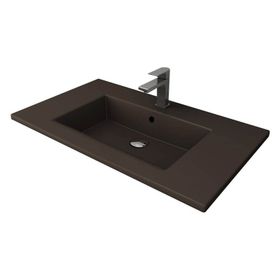 Bocchi Milano Etajerli 80 cm Mat Kahve Lavabo