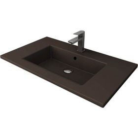 Bocchi Milano Etajerli 80 cm Mat Kahve Lavabo