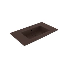 Bocchi Milano Etajerli 80 cm Mat Kahve Lavabo