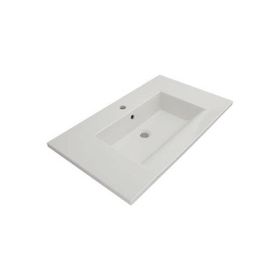Bocchi Milano Etajerli 80 cm Parlak Beyaz Lavabo