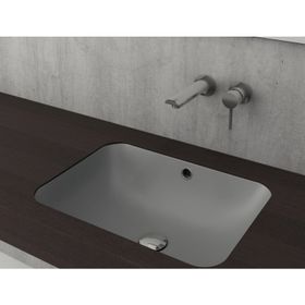Bocchi Scala 55 cm Tezgahaltı Mat Gri Lavabo