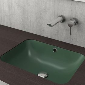 Bocchi Scala 55 cm Tezgahaltı Mat Yeşil Lavabo