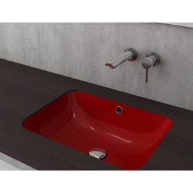 Bocchi Scala 55 cm Tezgahaltı Parlak Kırmızı Lavabo