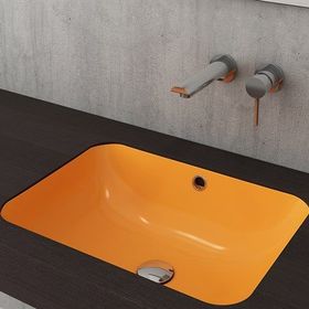 Bocchi Scala 55 cm Tezgahaltı Parlak Mandalina Sarısı Lavabo