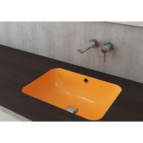 Bocchi Scala 55 cm Tezgahaltı Parlak Mandalina Sarısı Lavabo