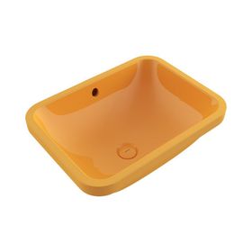 Bocchi Scala 55 cm Tezgahaltı Parlak Mandalina Sarısı Lavabo
