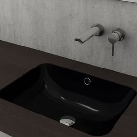 Bocchi Scala 55 cm Tezgahaltı Parlak Siyah Lavabo