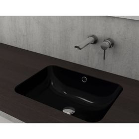 Bocchi Scala 55 cm Tezgahaltı Parlak Siyah Lavabo