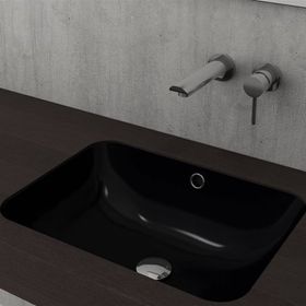 Bocchi Scala 55 cm Tezgahaltı Parlak Siyah Lavabo