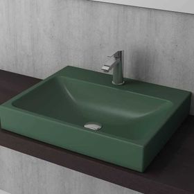 Bocchi Scala 60 cm Tezgah Üstü Mat Yeşil Lavabo