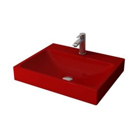 Bocchi Scala 60 cm Tezgah Üstü Parlak Kırmızı Lavabo